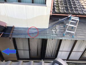 銅板屋根の繋ぎ目の腐食による雨漏り